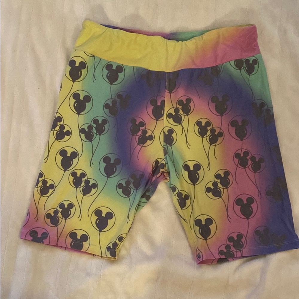 Disney Multicolor Mickey Mouse Bike Shorts